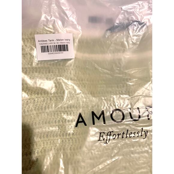 Amour Vert Antibes Tank and Meli Crochet Skirt SET in Melon Ivory Green - Picture 11 of 12